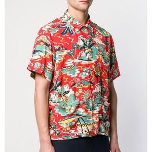 Polo Tropical shirt with Hawaiian vibe S